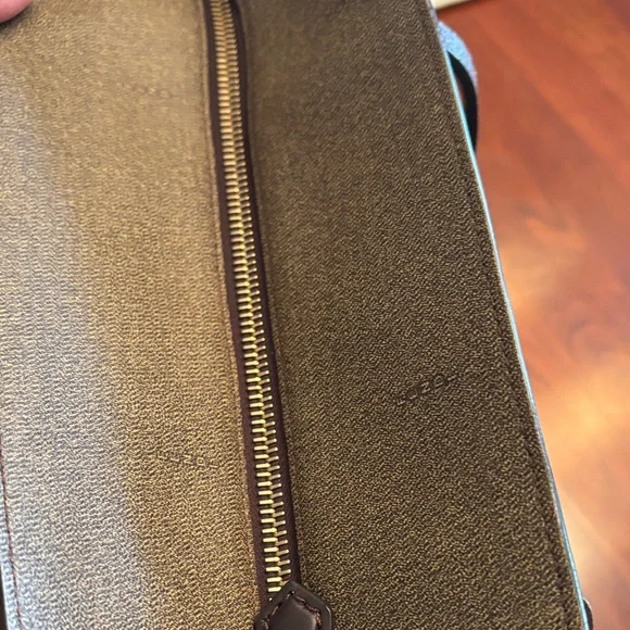 Fendi tote bag Zucca monogram FF canvas brown leather handbag - Picture 8 of 14